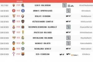 西甲第12轮赛程：11月9日巴列卡诺vs皇马，11月10日塞尔塔vs巴萨